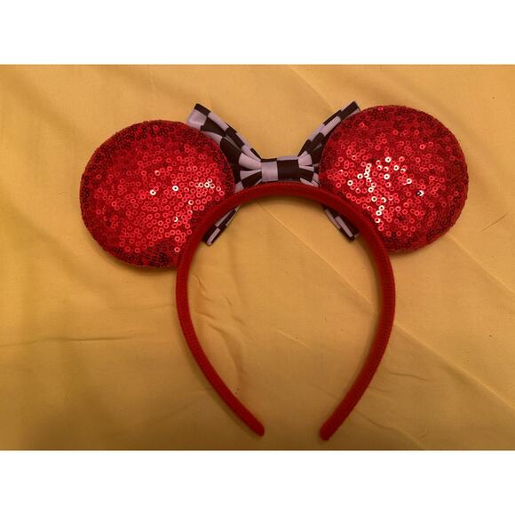 Handmade Disney Pixar Cars Lightning McQueen-themed Disney Mouse Ears Headband - Picture 2 of 2